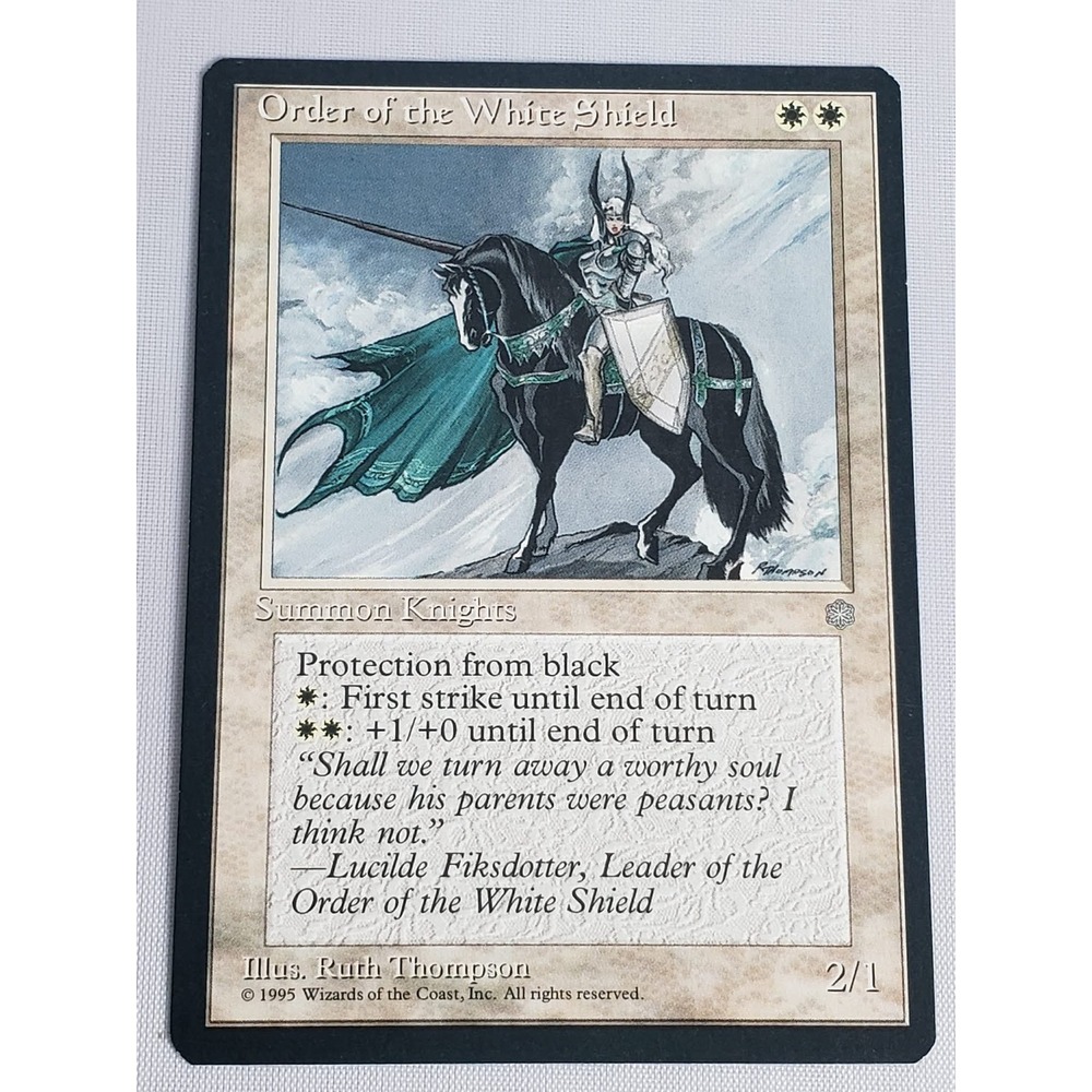 Order of the White Shield Ice Age MTG Magic the Gathering 1995‎ Ruth Thompson